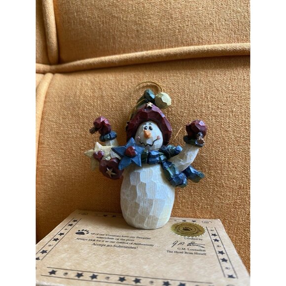 Boyds Bears Carvers Choice 1999 Avery Frostbuns Snowman Ornament Retired - Picture 4 of 7